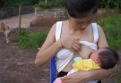 100 days of a single mother caring for her child with breast milk.